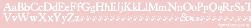 TuersCardboard Font – White Fonts on Pink Background