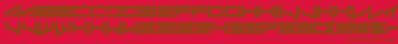 Czcionka Assvssin – brązowe czcionki na czerwonym tle