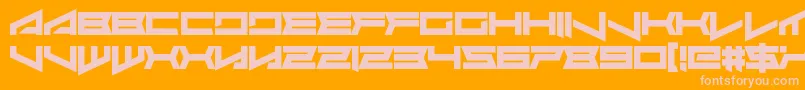 Assvssin Font – Pink Fonts on Orange Background