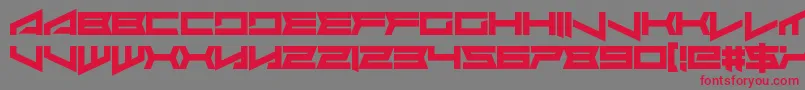 フォントAssvssin – 赤い文字の灰色の背景