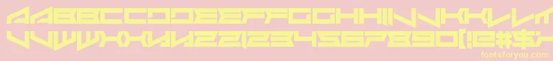 Assvssin-fontti – keltaiset fontit vaaleanpunaisella taustalla