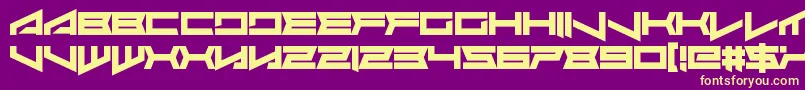 Assvssin Font – Yellow Fonts on Purple Background