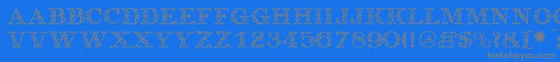 Шрифт Antique – серые шрифты на синем фоне
