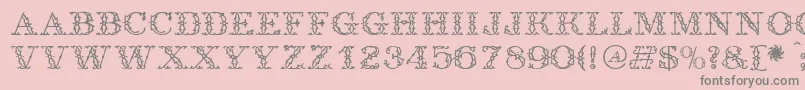 Antique Font – Gray Fonts on Pink Background