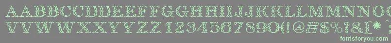 Antique Font – Green Fonts on Gray Background