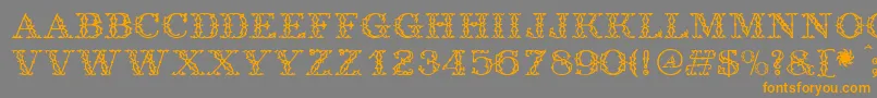 Шрифт Antique – оранжевые шрифты на сером фоне