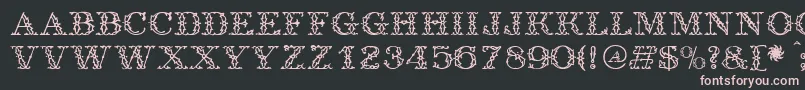Antique Font – Pink Fonts on Black Background