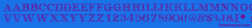 Шрифт Antique – фиолетовые шрифты на синем фоне