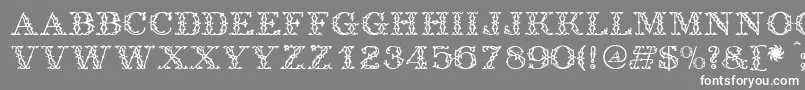 Шрифт Antique – белые шрифты на сером фоне