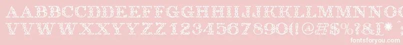 Шрифт Antique – белые шрифты на розовом фоне