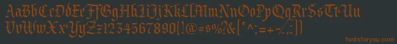 Шрифт Prince – коричневые шрифты на чёрном фоне