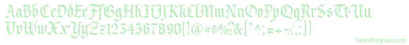 Prince Font – Green Fonts on White Background