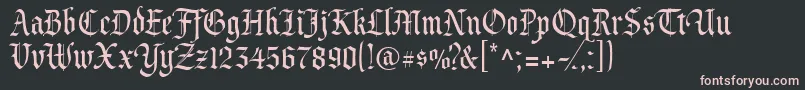 Prince Font – Pink Fonts on Black Background