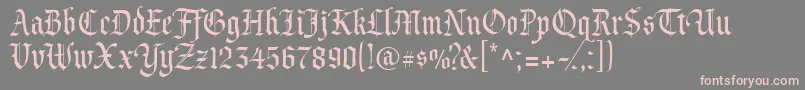 Prince Font – Pink Fonts on Gray Background