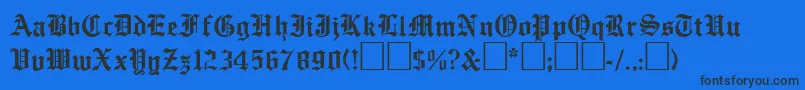 EmilcobRegular-fontti – mustat fontit sinisellä taustalla