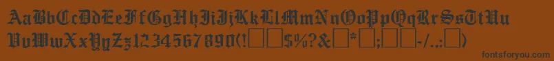 Шрифт EmilcobRegular – чёрные шрифты на коричневом фоне