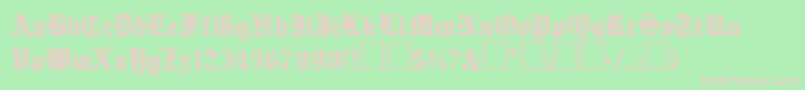 フォントEmilcobRegular – 緑の背景にピンクのフォント