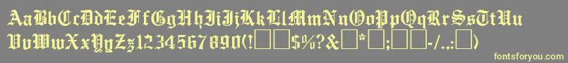 EmilcobRegular Font – Yellow Fonts on Gray Background
