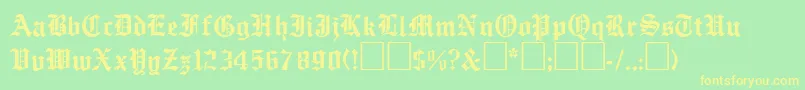 EmilcobRegular Font – Yellow Fonts on Green Background