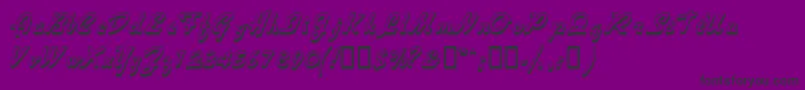 Visiooutlinessk Font – Black Fonts on Purple Background