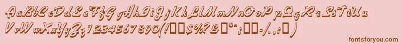 Visiooutlinessk Font – Brown Fonts on Pink Background