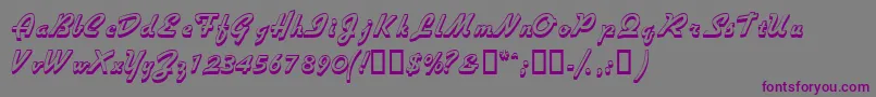 Visiooutlinessk Font – Purple Fonts on Gray Background