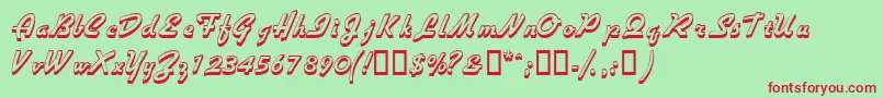 Visiooutlinessk Font – Red Fonts on Green Background