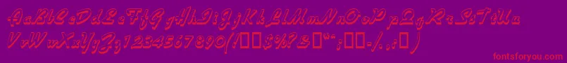 Visiooutlinessk Font – Red Fonts on Purple Background