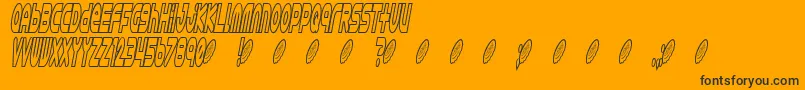 Astro869 Font – Black Fonts on Orange Background