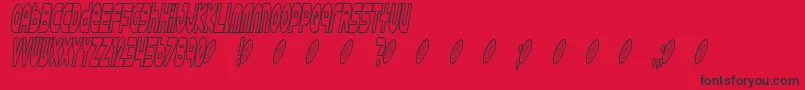 Czcionka Astro869 – czarne czcionki na czerwonym tle