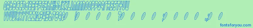 Шрифт Astro869 – синие шрифты на зелёном фоне