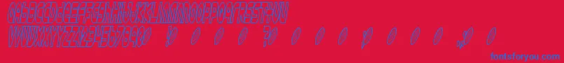 Astro869-fontti – siniset fontit punaisella taustalla