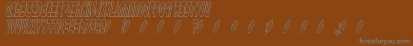 フォントAstro869 – 茶色の背景に灰色の文字