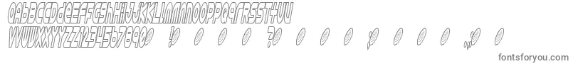 Astro869-fontti – harmaat kirjasimet valkoisella taustalla