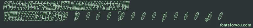 Astro869 Font – Green Fonts on Black Background