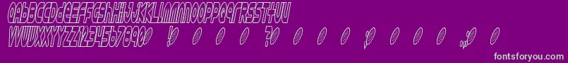 Astro869 Font – Green Fonts on Purple Background