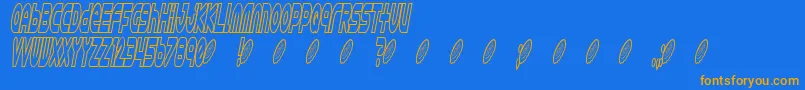 Czcionka Astro869 – pomarańczowe czcionki na niebieskim tle