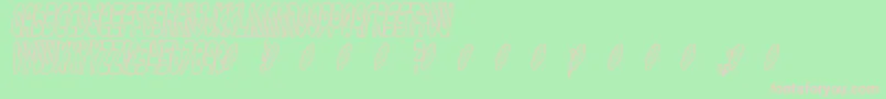 フォントAstro869 – 緑の背景にピンクのフォント
