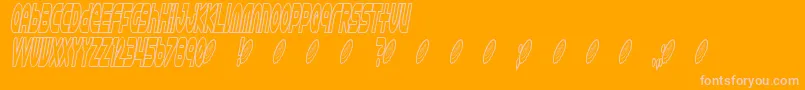 Astro869-fontti – vaaleanpunaiset fontit oranssilla taustalla