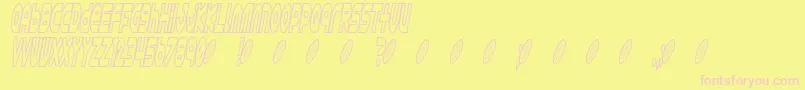 Fonte Astro869 – fontes rosa em um fundo amarelo