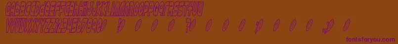 Astro869 Font – Purple Fonts on Brown Background