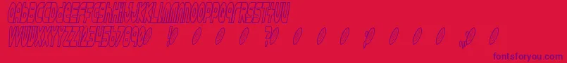 Astro869 Font – Purple Fonts on Red Background