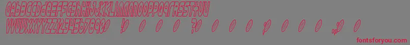 Astro869 Font – Red Fonts on Gray Background