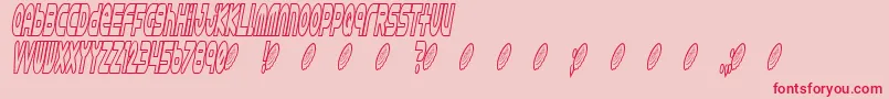 Czcionka Astro869 – czerwone czcionki na różowym tle