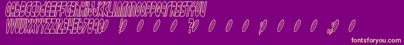 Astro869 Font – Yellow Fonts on Purple Background