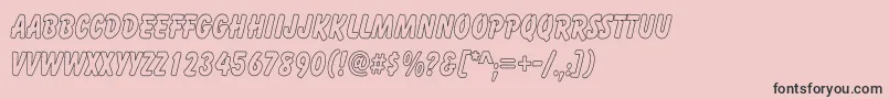 フォントCartoonHollowThin – ピンクの背景に黒い文字