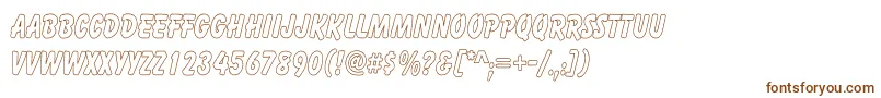 Шрифт CartoonHollowThin – коричневые шрифты на белом фоне