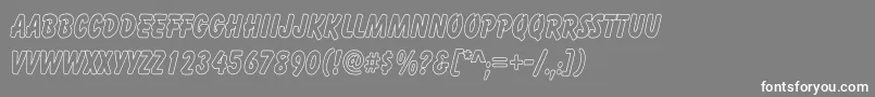 CartoonHollowThin Font – White Fonts on Gray Background
