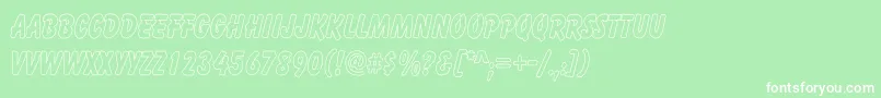 CartoonHollowThin Font – White Fonts on Green Background