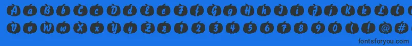 Pumpkin-fontti – mustat fontit sinisellä taustalla